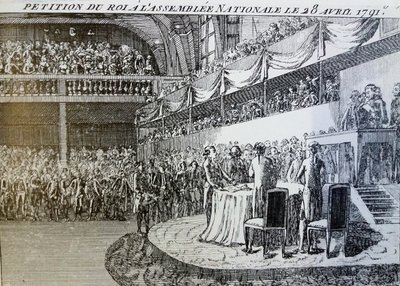 King Louis XVI Asks the Assembly by Gravure non signée